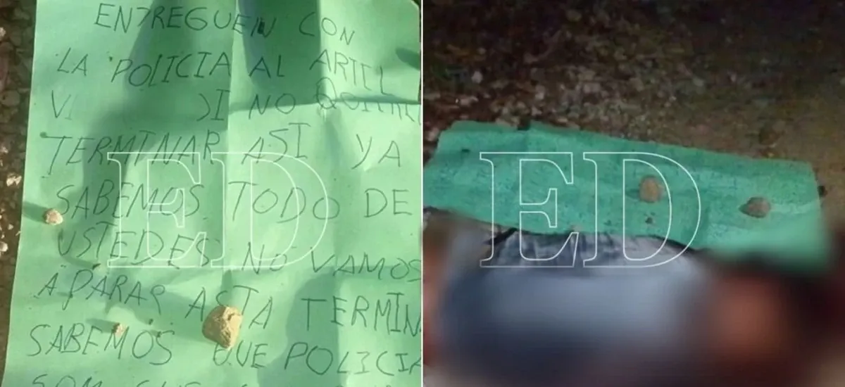 Asesinos dejan un cartel con amenazas junto al hombre acribillado y abandonado en un cementerio del Trópico de Cochabamba