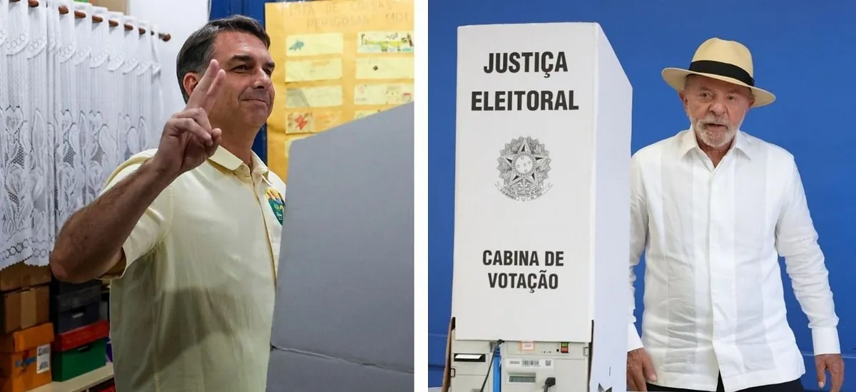 Flávio Bolsonaro y Lula da Silva votan en una jornada electoral pacífica y sin incidentes