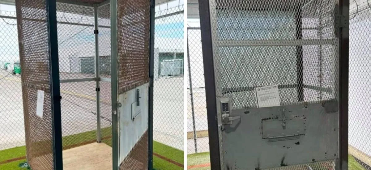 Detenidos en “Alligator Alcatraz” estaban en celdas del tamaño de una cabina telefónica
