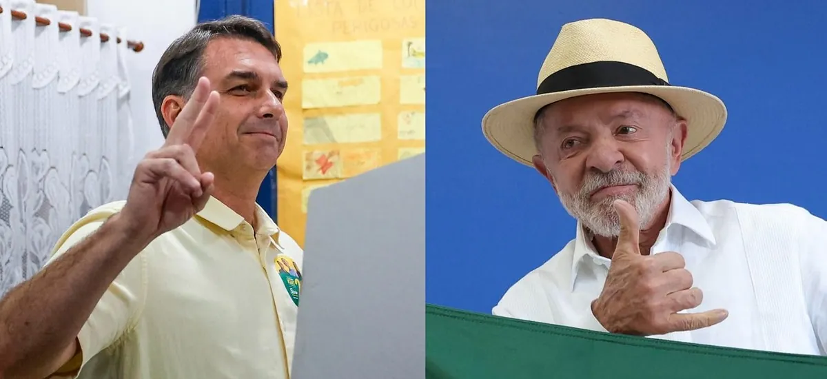 Con el 100% escrutado, Flávio Bolsonaro logró el 47,03 % de los votos y Lula, el 45,16 %